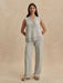 Freida V Neck Tank in Blue Clay - Baseline Social