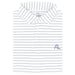 Rhoback Captain Stripe Performance Polo in White/Fleet Navy at Baseline Social