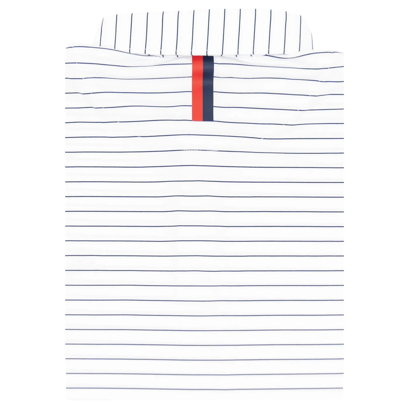 Rhoback Captain Stripe Performance Polo in White/Fleet Navy at Baseline Social
