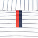 Rhoback Captain Stripe Performance Polo in White/Fleet Navy at Baseline Social