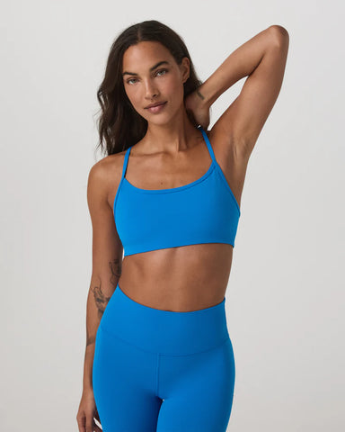 Vuori AllTheFeels Bra in Regatta Blue at Baseline Social