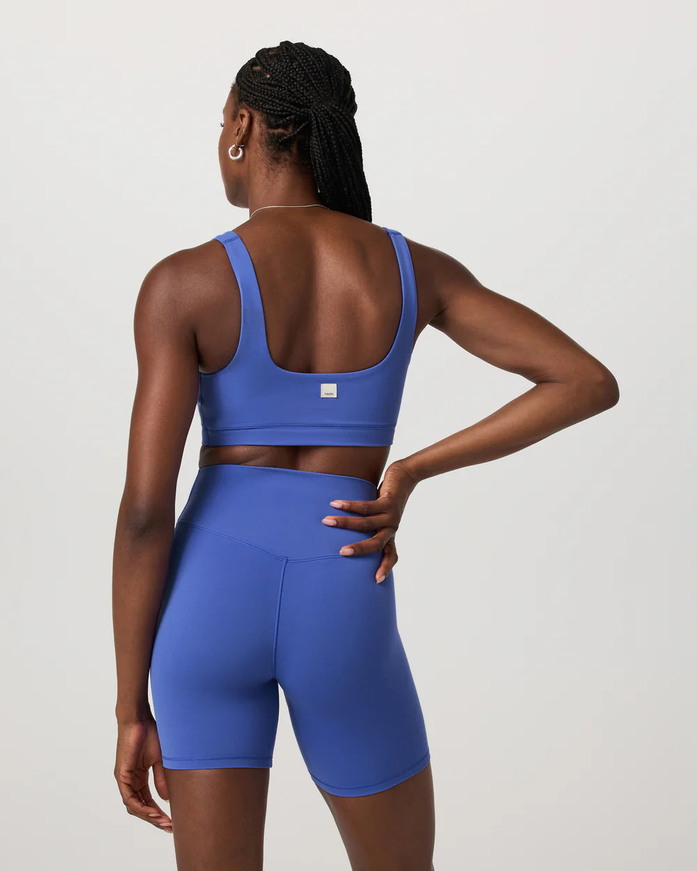 Vuori AllTheForm Bra in Bright Iris at Baseline Social