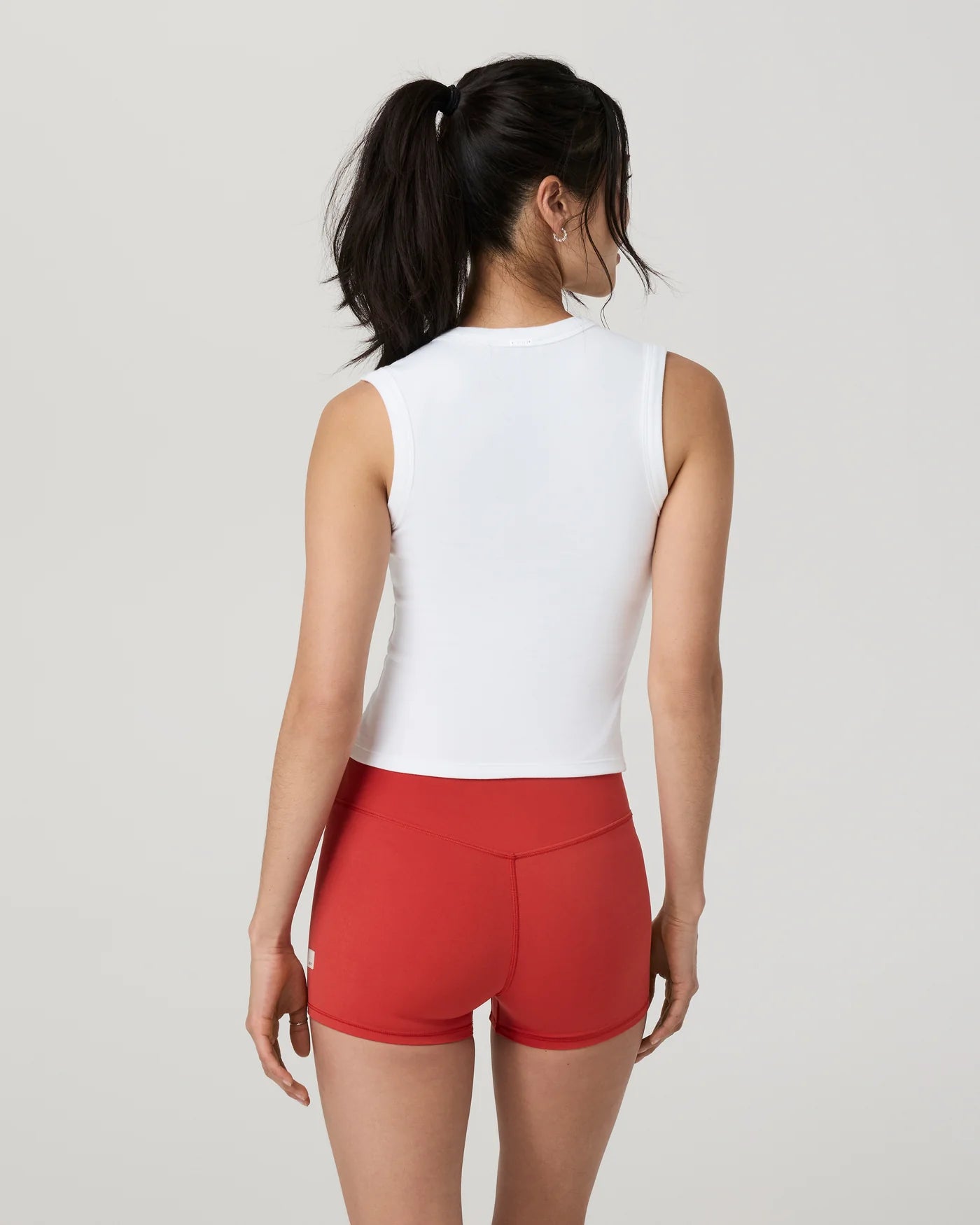 Everyday Cotton Stretch Tank in White - Baseline Social