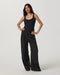 Vuori Trestles Twill Button Front Top in Black at Baseline Social