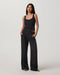 Vuori Trestles Twill Button Front Top in Black at Baseline Social