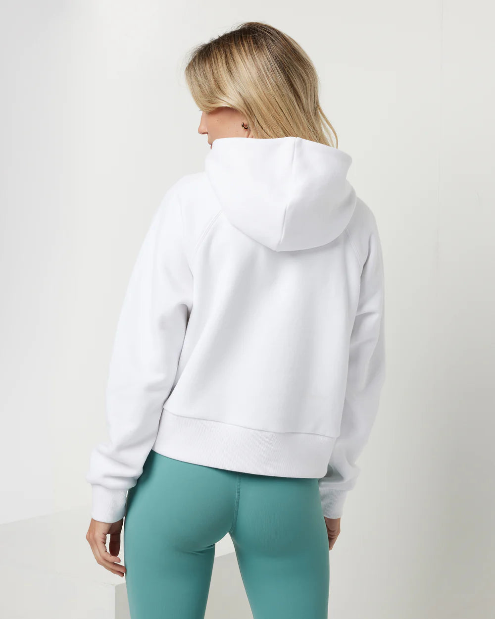 Restore Half Zip Hoodie in White