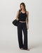 Vuori Pose Wideleg Pant in Black at Baseline Social