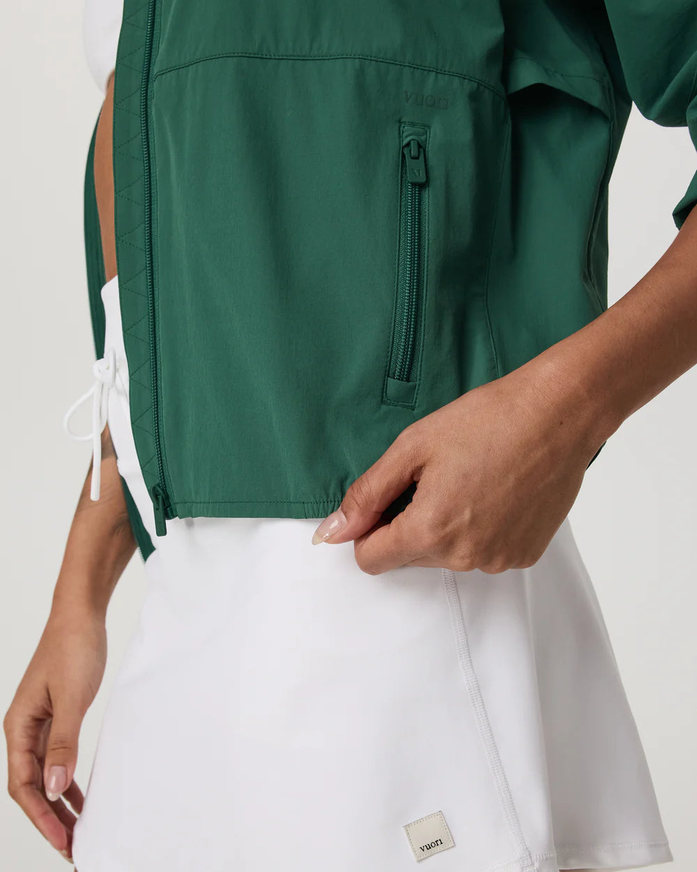 Vuori Women's Renew Trainer Shell in Viridian at Baseline Social