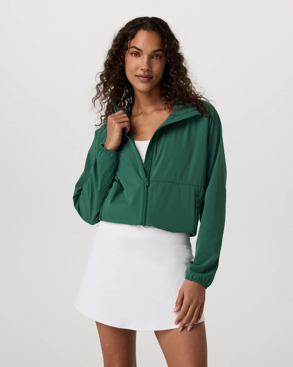 Vuori Women's Renew Trainer Shell in Viridian at Baseline Social