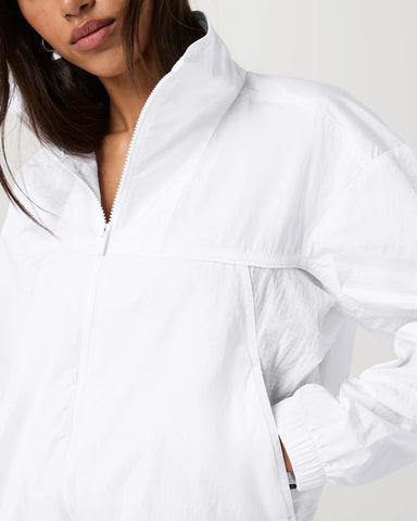 Court Full Zip in White - Baseline Social
