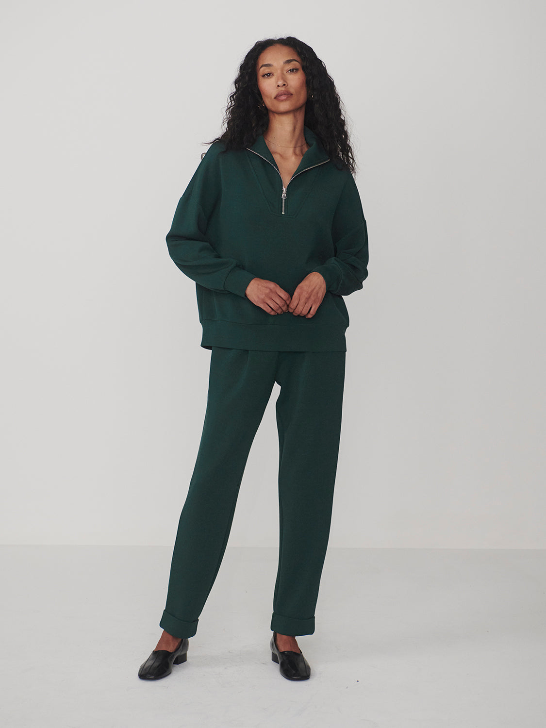 Hawley Half Zip Sweat in Ponderosa Pine