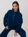 Varley Mavis Mock Neck Sweat in Sea Blue at Baseline Social