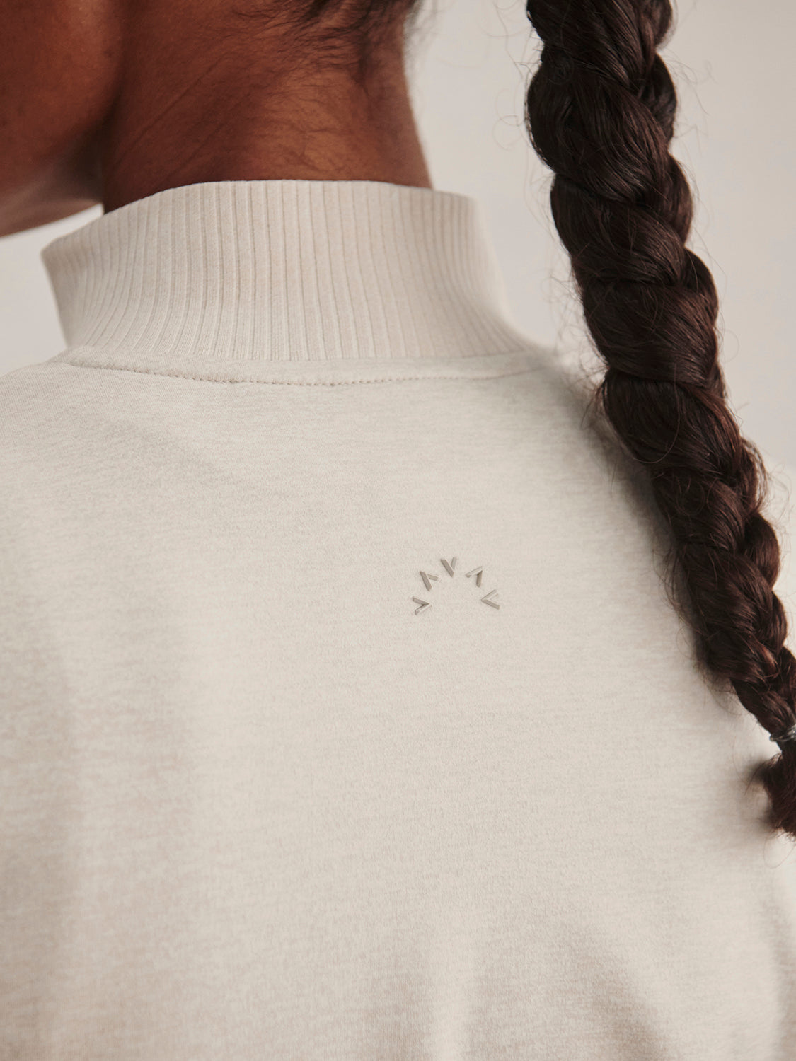 Varley Rufus Cropped Zip Through in Pebble Marl at Baseline Social