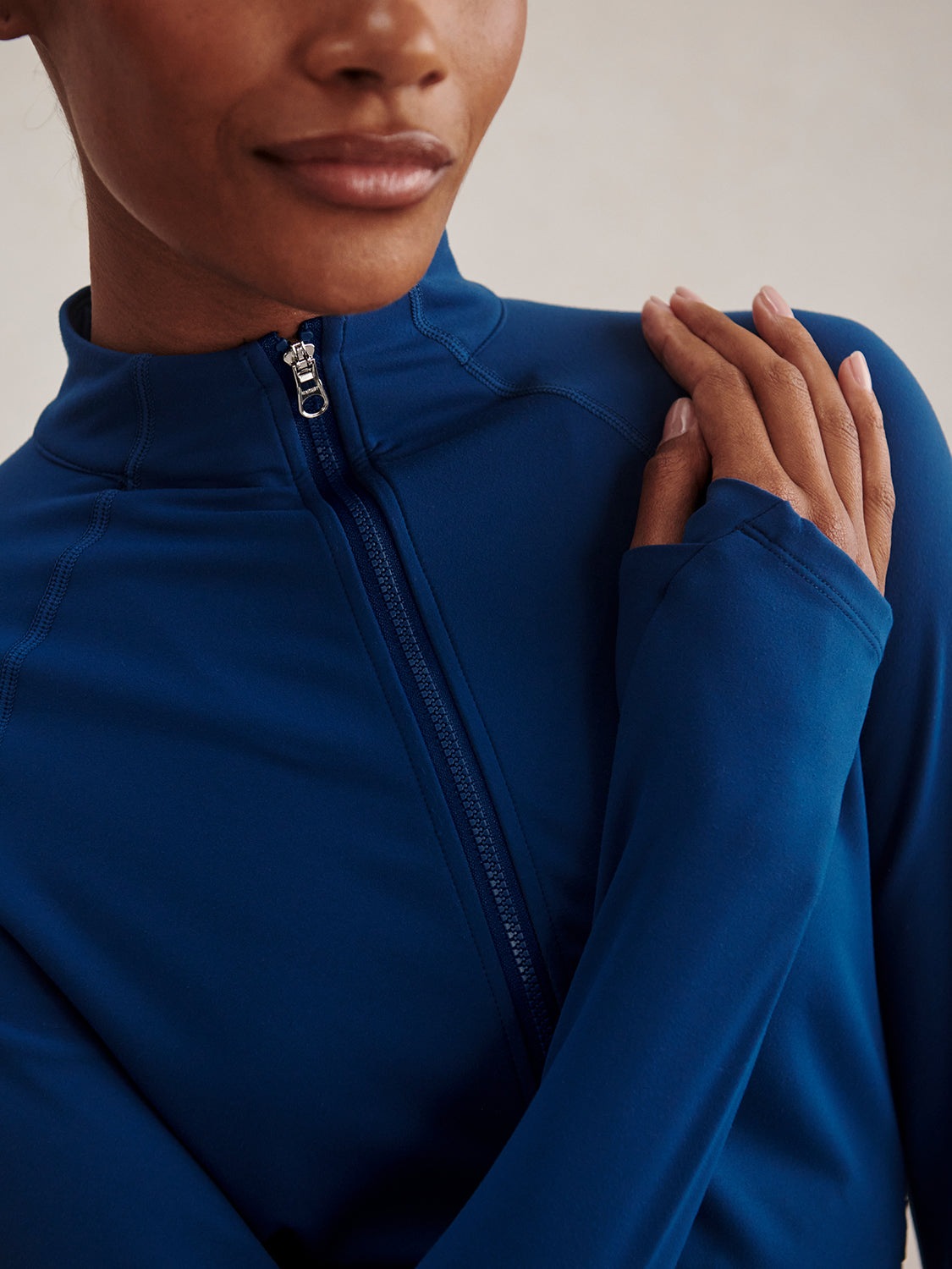 Varley Always Zip Through in Sea Blue at Baseline Social