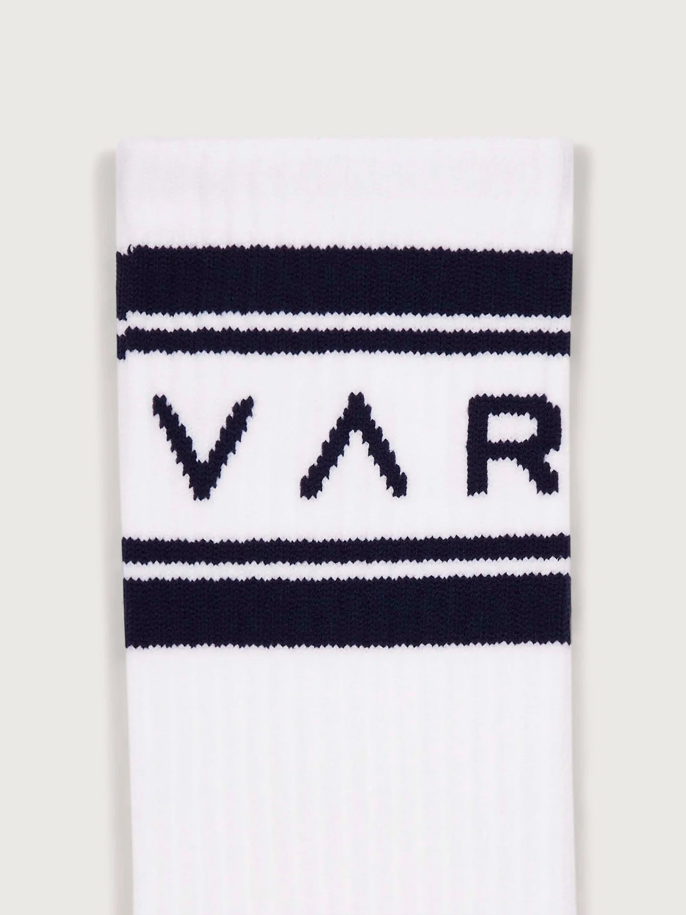 Varley Astley Active Sock in White/Blue Nights at Baseline Social