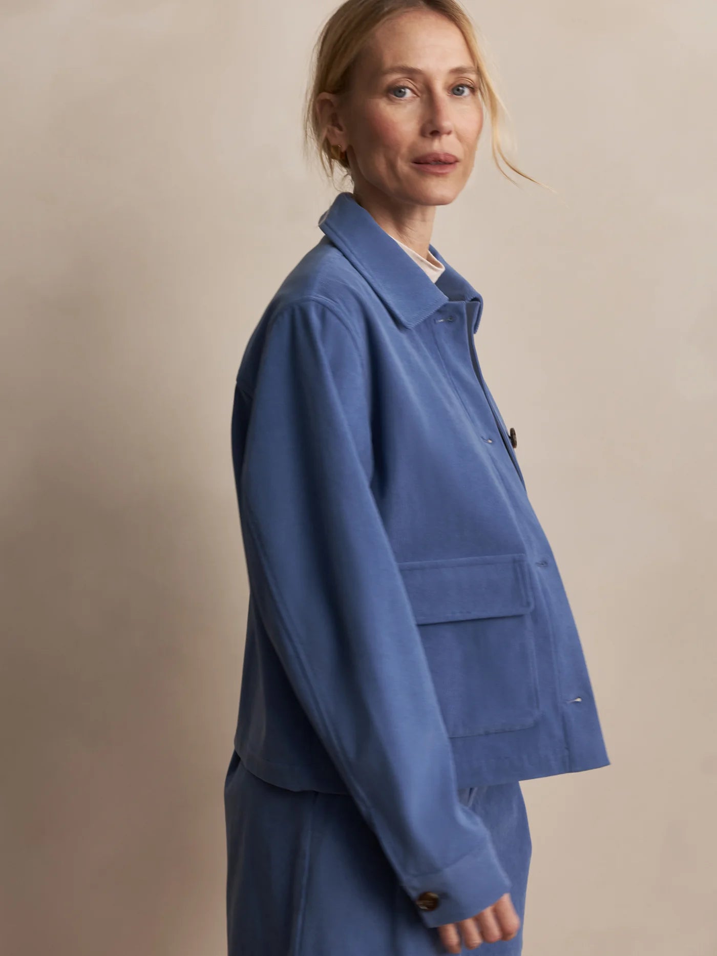 Varley Carlotta Jacket in Bijou Blue at Baseline Social