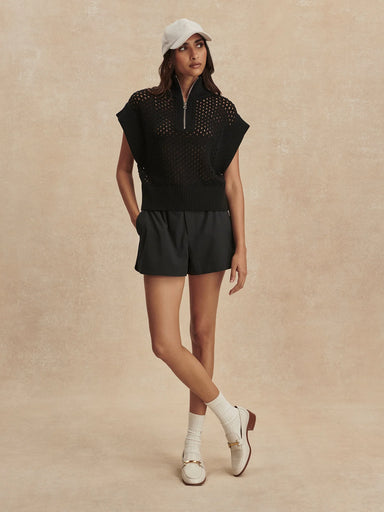 Varley Gaines Half-Zip Knit in Black at Baseline Social