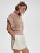 Varley Gaines Half-Zip Knit in Light Taupe at Baseline Social