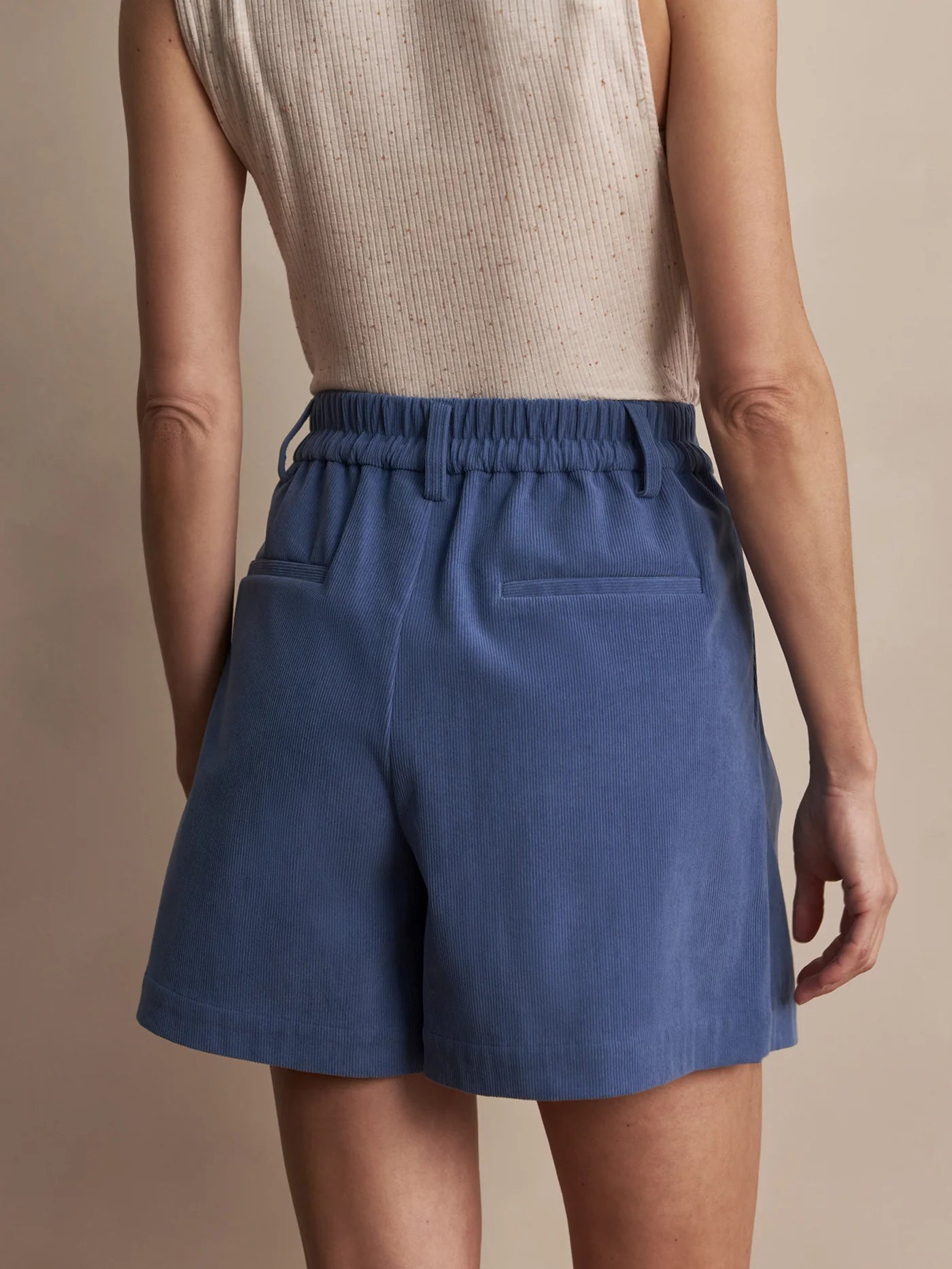 Varley Jorden Pleat Short 4.5" in Bijou Blue at Baseline Social