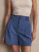 Varley Jorden Pleat Short 4.5" in Bijou Blue at Baseline Social