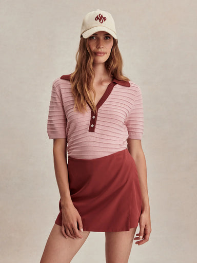 Varley Lambert Wrap Short 3" in Port at Baseline Social