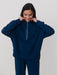 Varley Mavis Mock Neck Sweat in Sea Blue at Baseline Social
