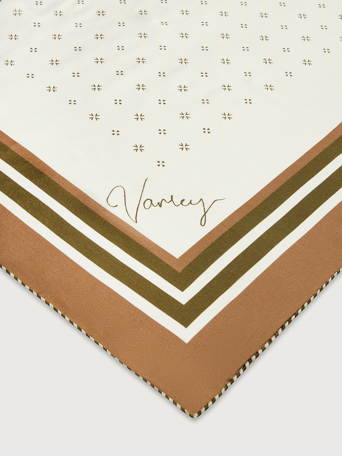 Varley Silk Signature Scarf in Pristine/Golden Bronze at Baseline Social