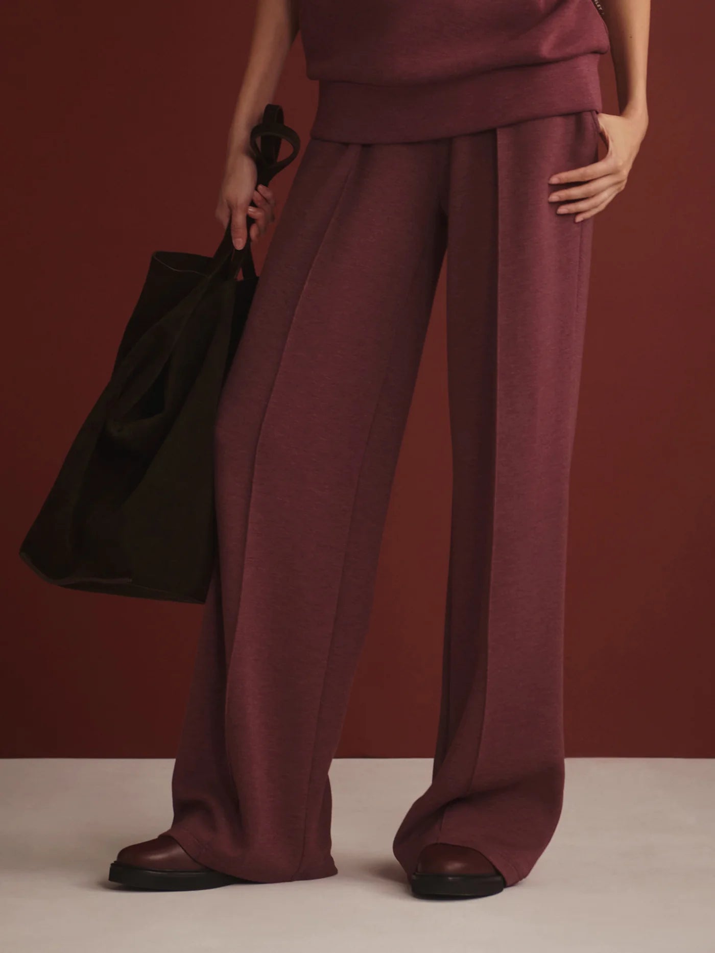Wide Leg Pant 30" in Sassafras Marl - Baseline Social