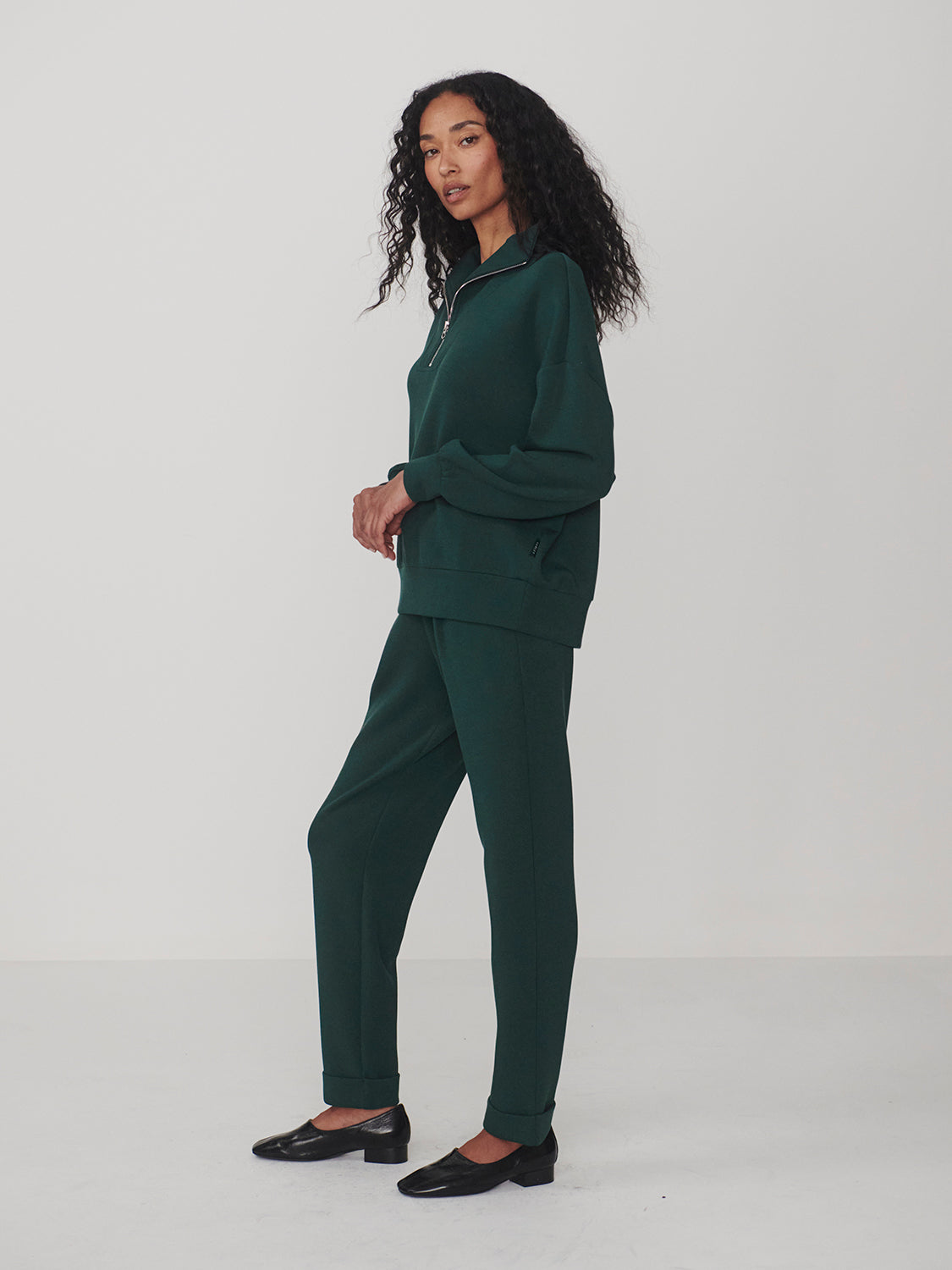 Hawley Half Zip Sweat in Ponderosa Pine