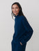 Varley Mavis Mock Neck Sweat in Sea Blue at Baseline Social