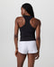 Vuori Surge Seamless Tank in Black at Baseline Social