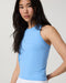 Vuori Surge Seamless Tank in Oasis Blue at Baseline Social