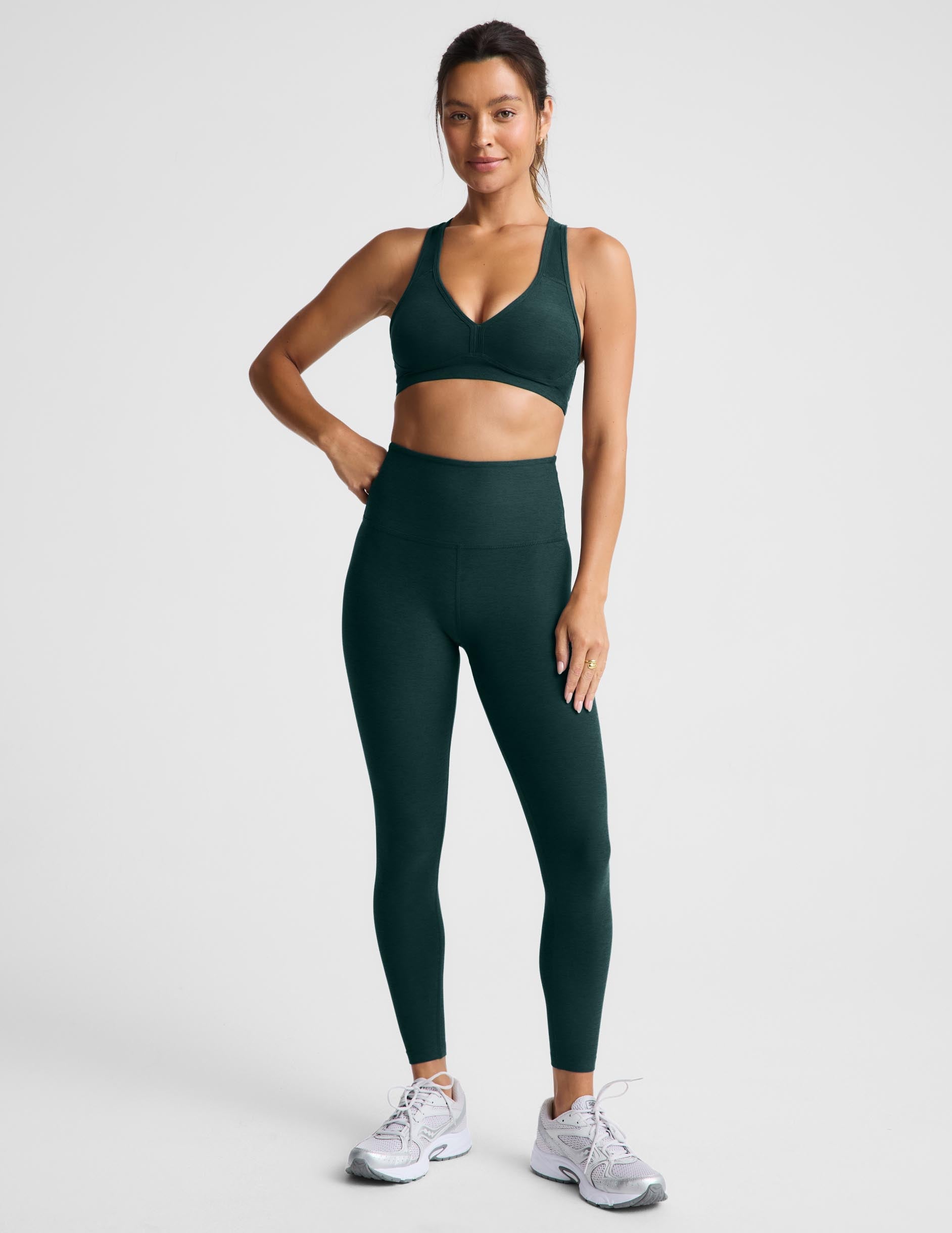 Spacedye Caught In The Midi HW Legging - Dark Ivy Heather