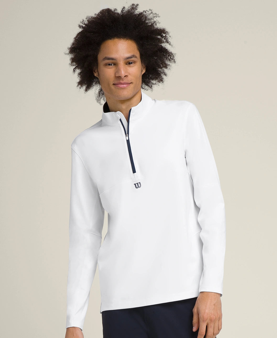 Wilson Elevate Performance Quarter-Zip in Bright White - Baseline Social