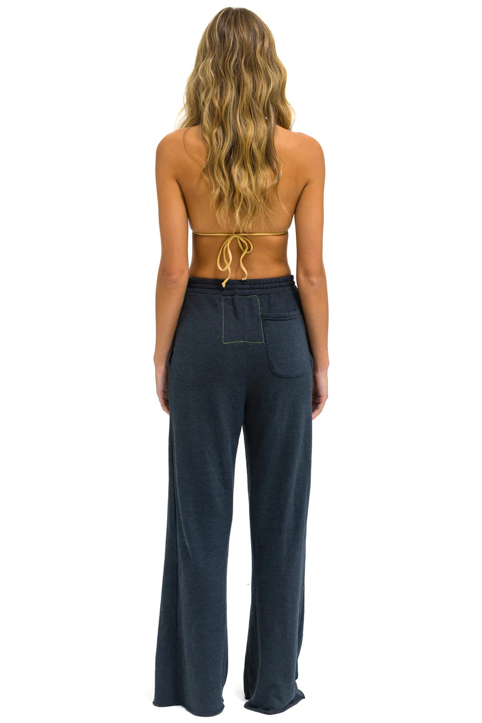 Aviator Nation Wide Leg Pocket Sweatpants in Charcoal at Baseline Social