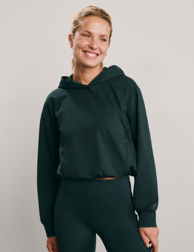 Pacer Fleece-Backed Hoodie - Dark Ivy