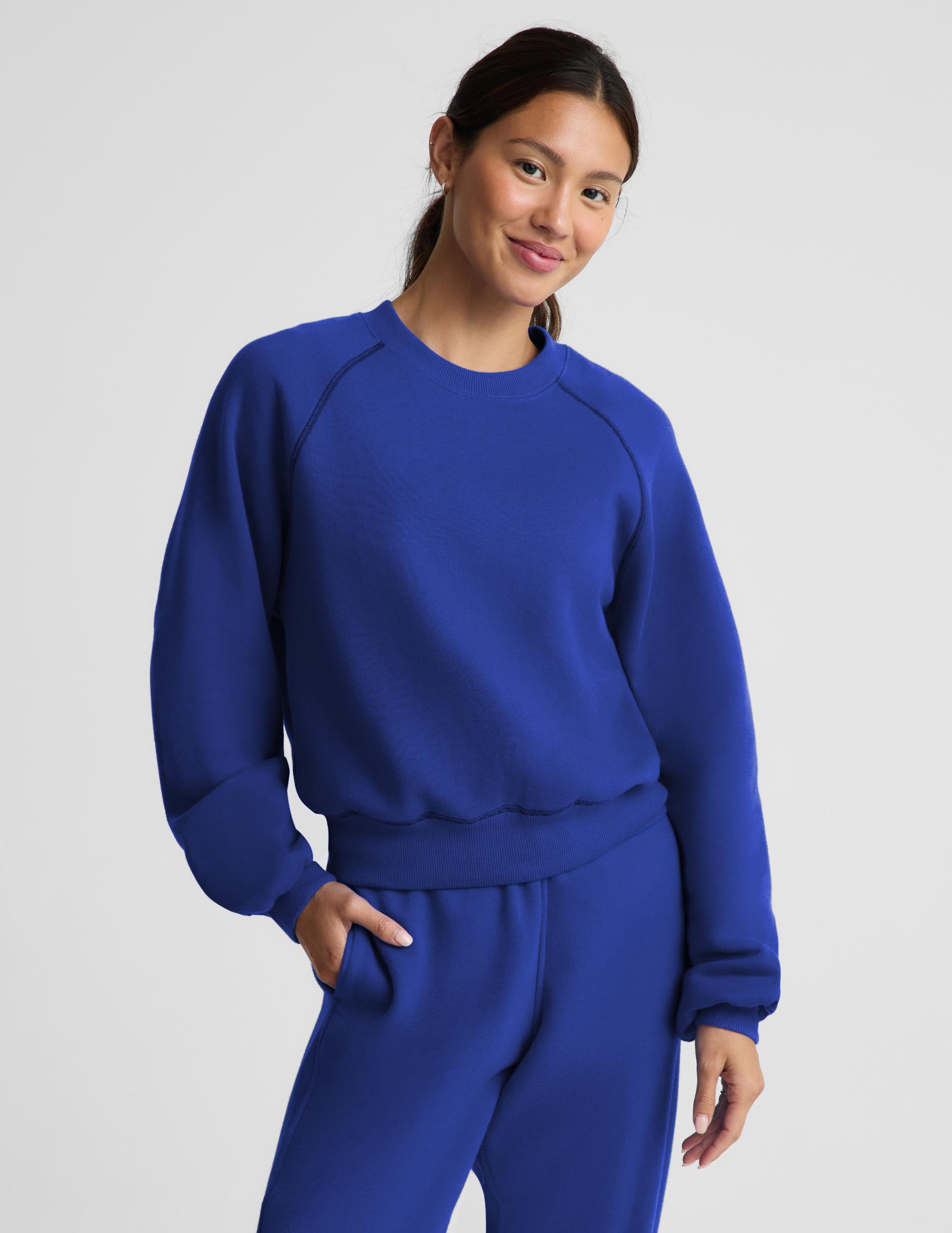 LuxeFleece 2.0 Colorblock Crewneck - Ultra Blue Colorblock