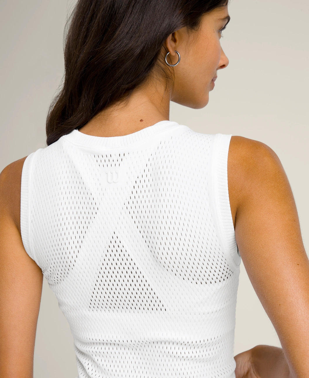 Wilson Pro Seamless Tank in White at Baseline Social