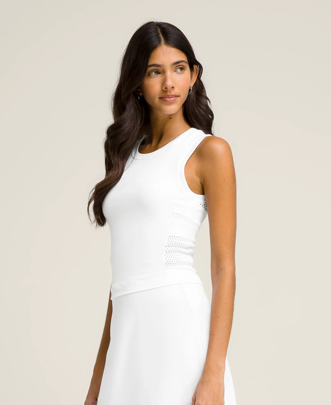 Wilson Pro Seamless Tank in White at Baseline Social