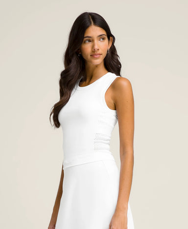 Wilson Pro Seamless Tank in White at Baseline Social