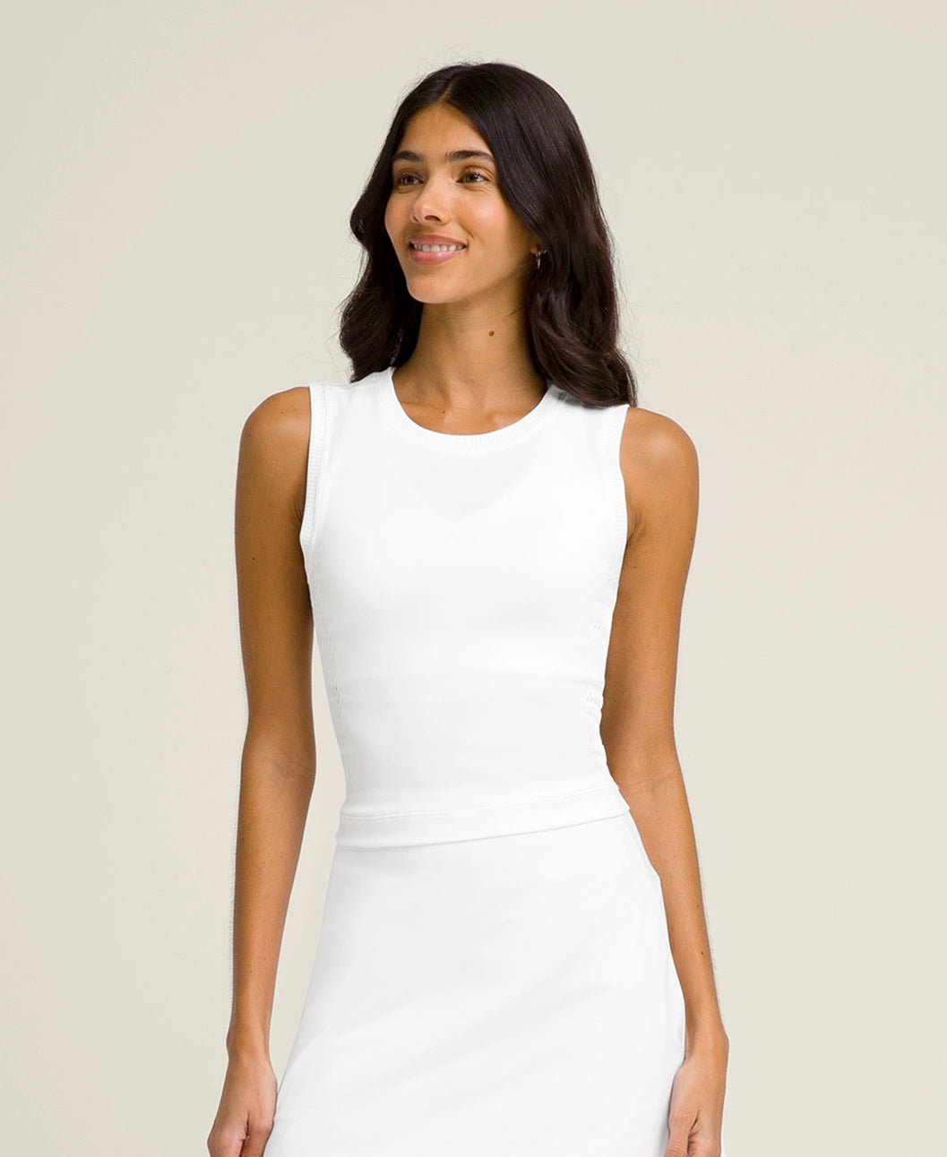Wilson Pro Seamless Tank in White at Baseline Social
