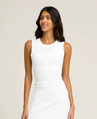Wilson Pro Seamless Tank in White at Baseline Social