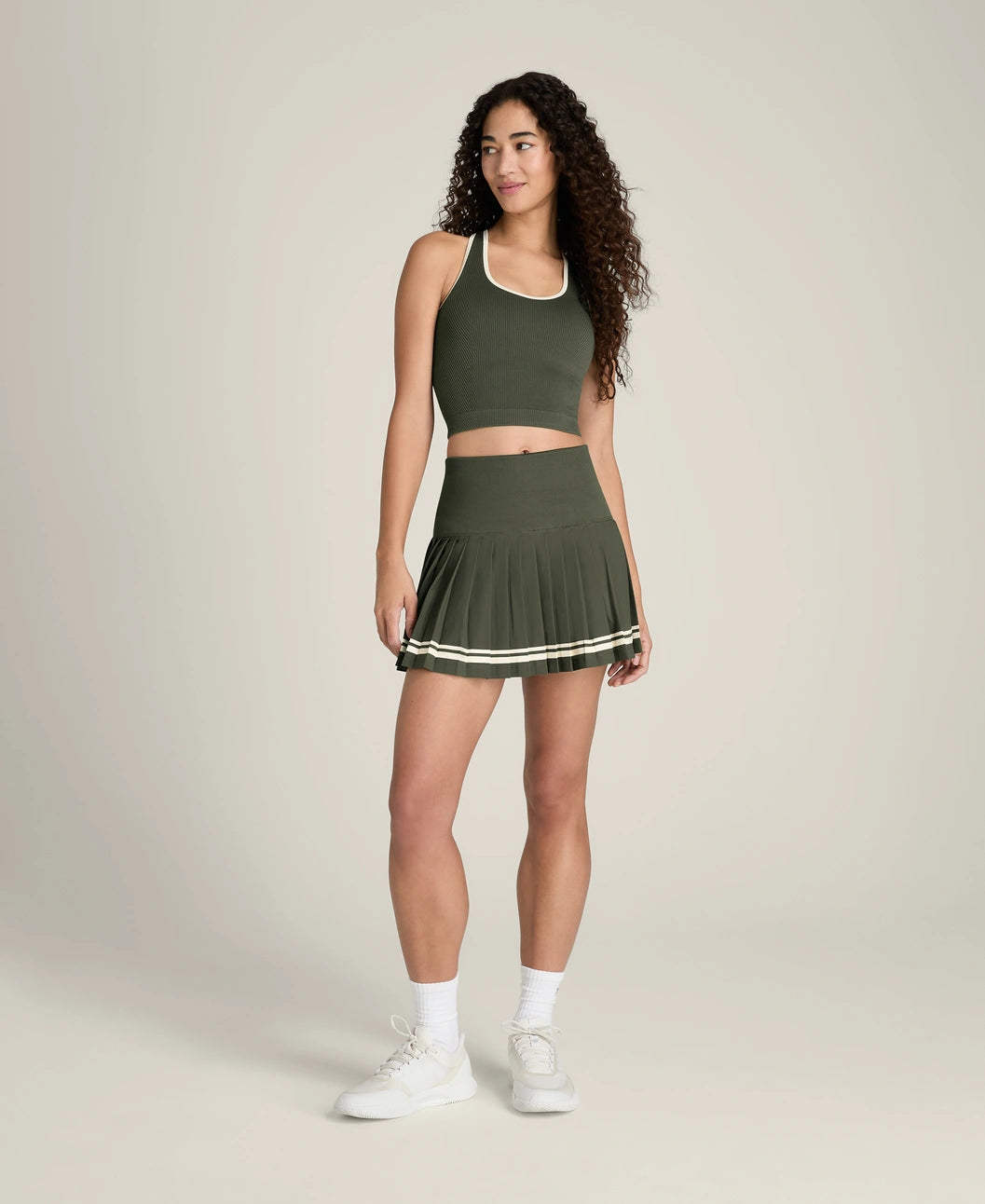 Wilson Midtown Tennis Skirt in Grape Leaf at Baseline Social