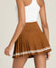 Wilson Midtown Tennis Skirt in Caramel Cafe at Baseline Social