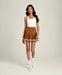 Wilson Midtown Tennis Skirt in Caramel Cafe at Baseline Social
