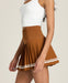 Wilson Midtown Tennis Skirt in Caramel Cafe at Baseline Social