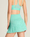 Midtown Geo Mesh Tennis Skirt in Pool Green - Baseline Social