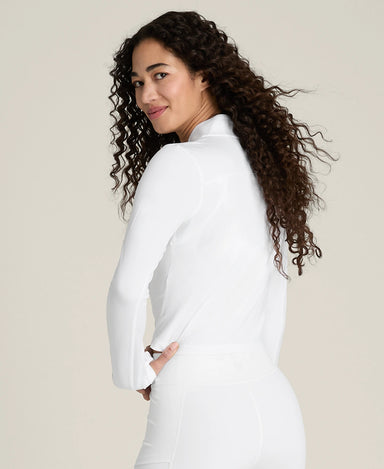 All Day Full Zip in Bright White - Baseline Social