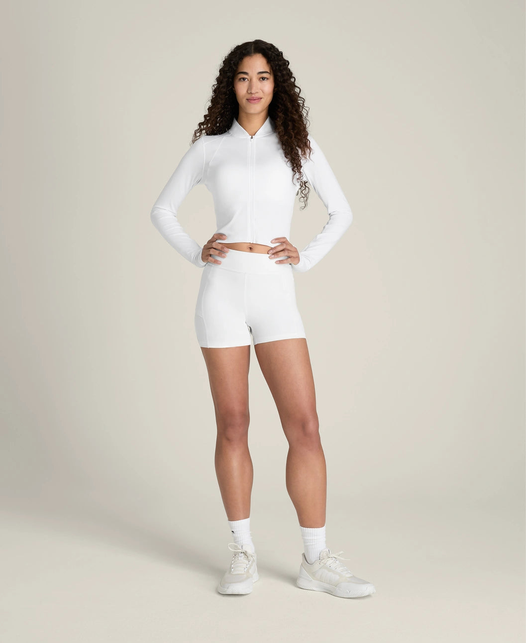 All Day Full Zip in Bright White