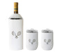 White Wine & Champagne Chiller Gift Set W/ Tennis Logo - Baseline Social